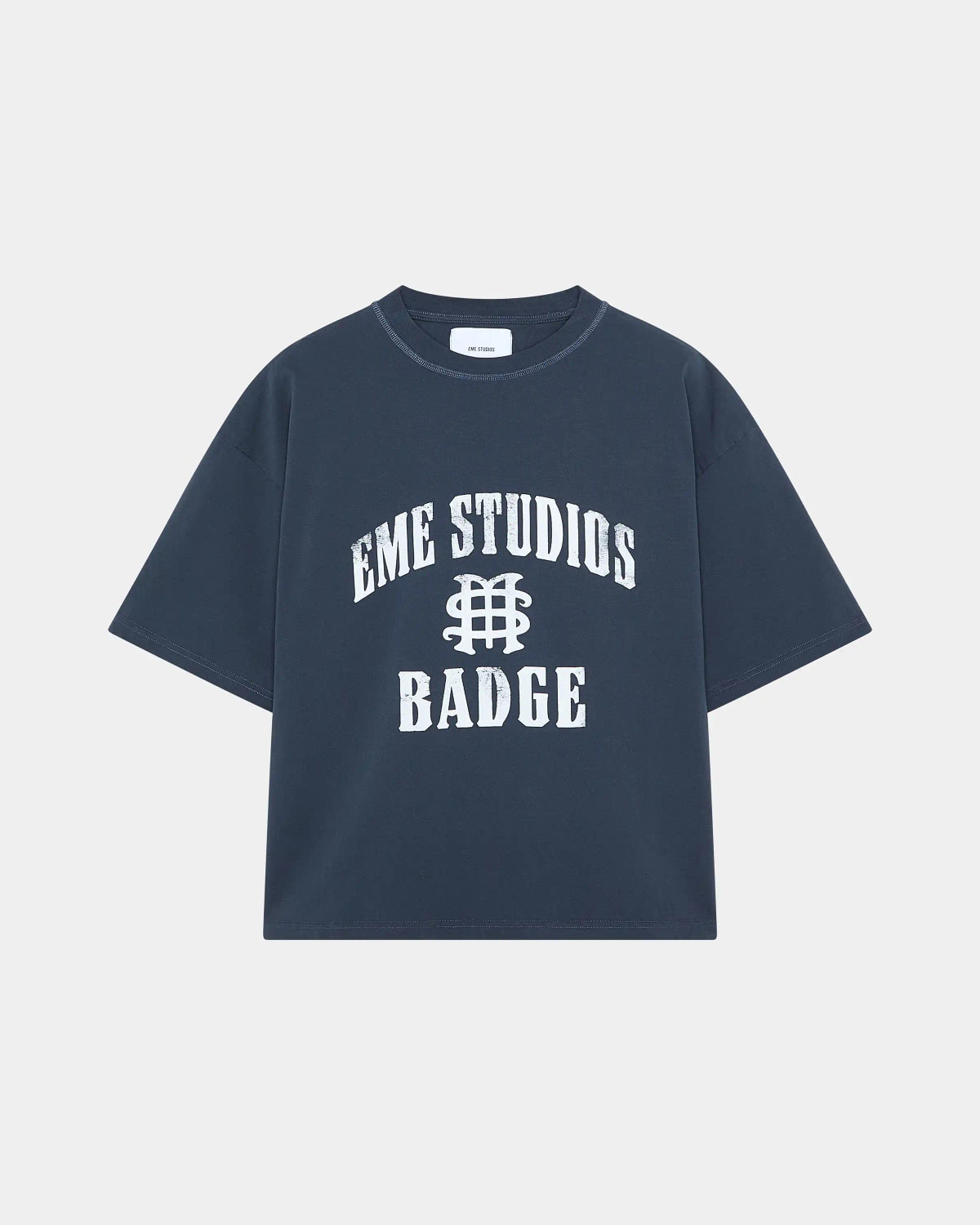 Eme Studios Badge Navy Oversized Tee