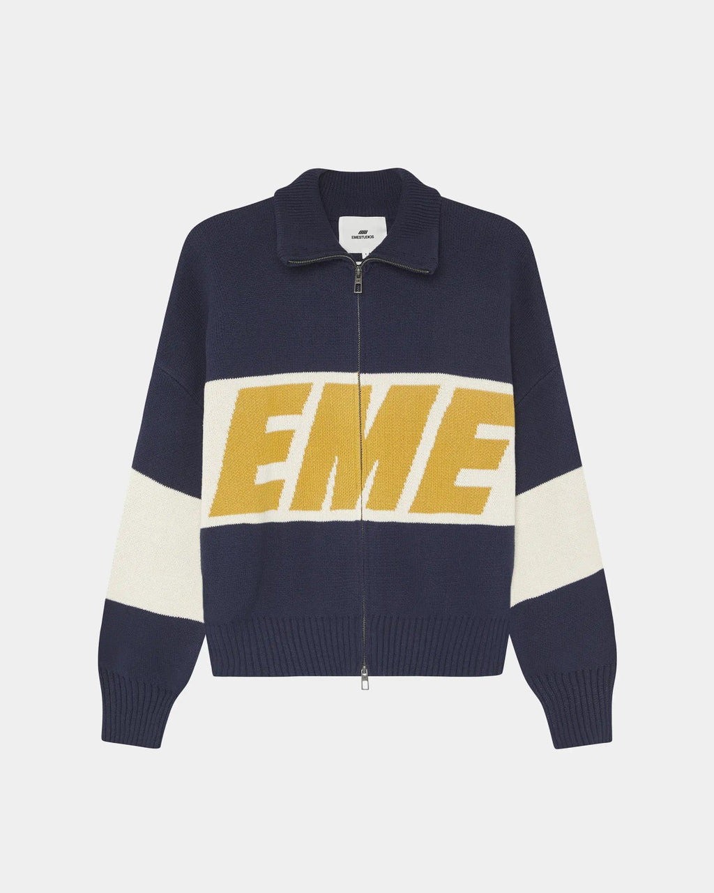 Eme Studios Thrill Mustard Zipper Knit