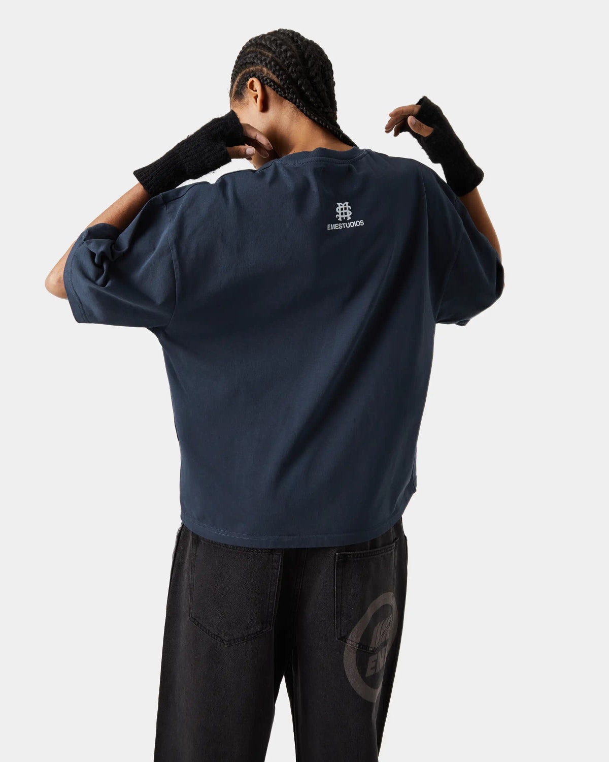 Eme Studios Badge Navy Oversized Tee