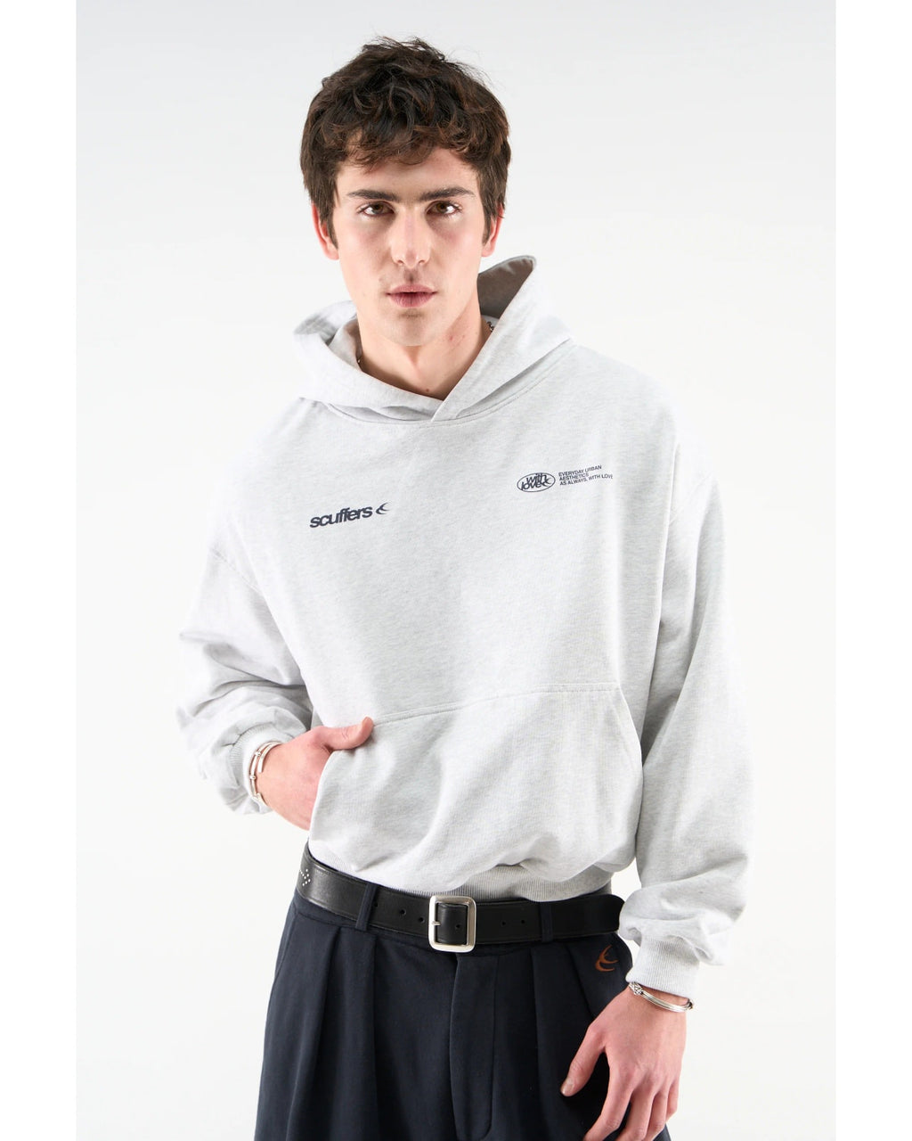 Scuffers Sign Hoodie Light Grey